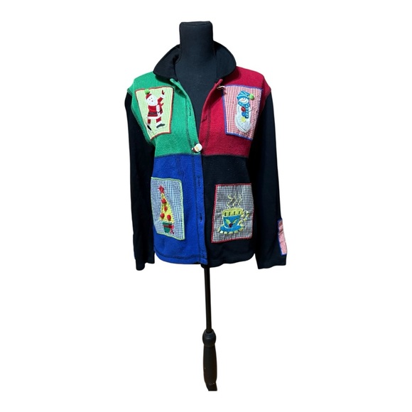 Sweaters - Onque Casuals women's Christmas holiday sweater cardigan.